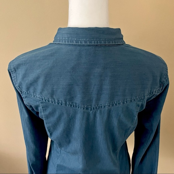 BP Denim Button-Down Long-Sleeve Shirt. Western Style. Size XS. 98% Cotton - Picture 8 of 11